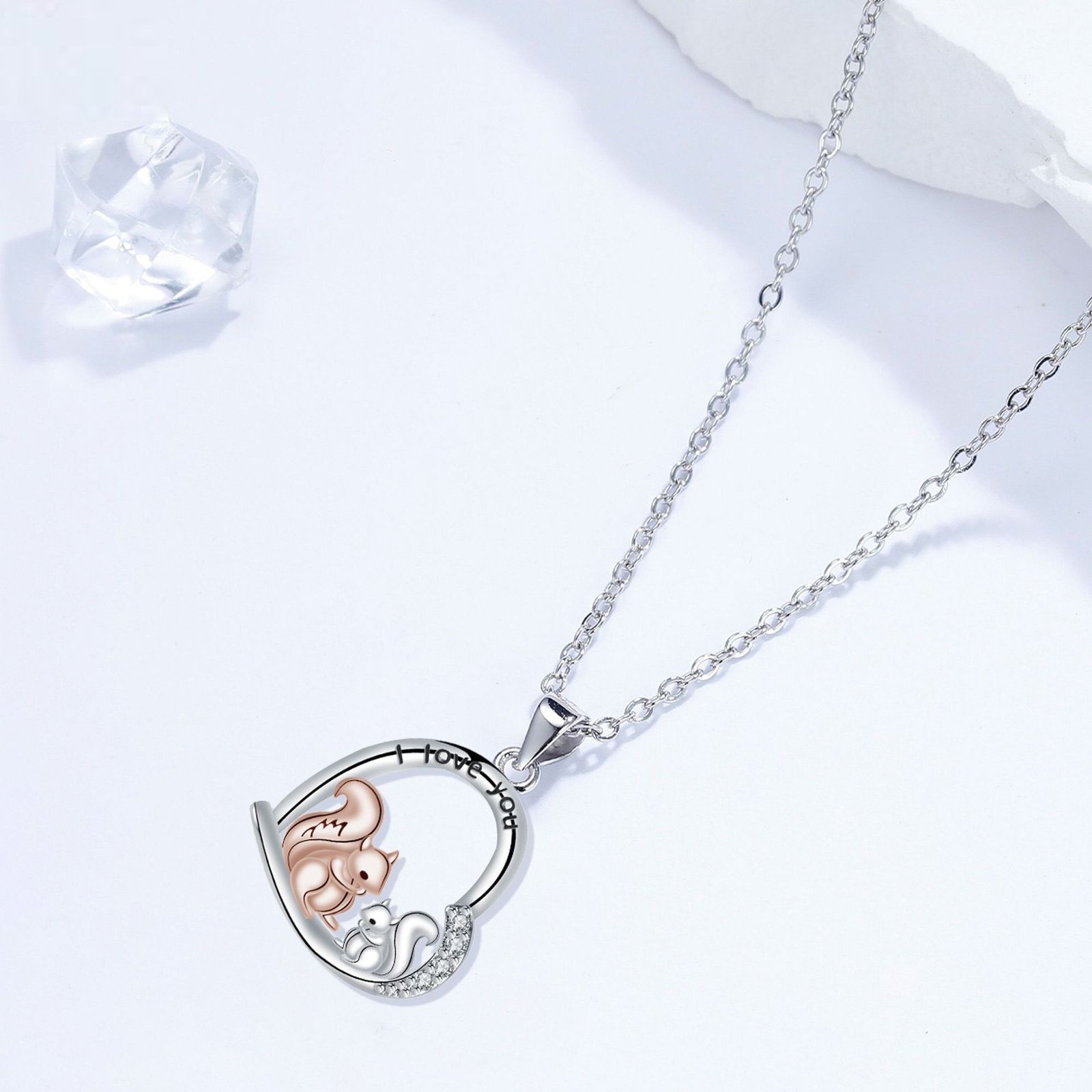 Cute Creative Personality Little Squirrels Exquisite Pendant Necklace - Image 3