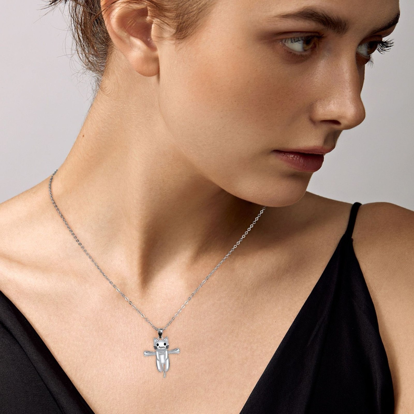 New Cute Personality Design Cat Necklace For Women - Image 3