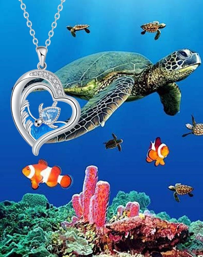 Ocean Series Sea Turtle Necklace Personality - Image 4